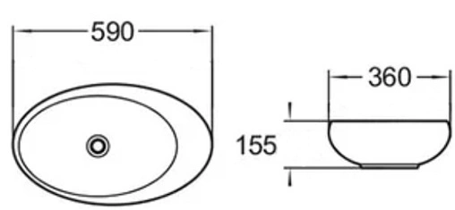 Раковина Comforty 59 белый 78255 Раковина Comforty 59 белый 78255