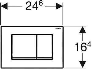 Клавиша смыва для унитаза Geberit Delta 30 115.137.46.1 хром матовый Клавиша смыва для унитаза Geberit Delta 30 115.137.46.1 хром матовый, 2