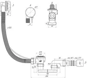 Слив-перелив для ванны Ани Пласт хром EM701 Слив-перелив для ванны Ани Пласт хром EM701, 2