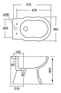 Биде напольное Cezares Royal Palace белый CZR-804 Биде напольное Cezares Royal Palace белый CZR-804, 2