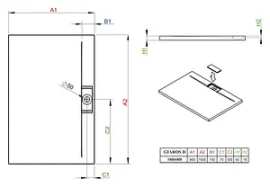 Поддон для душа Radaway Giaros D90x100 MKGD1090-03, 3