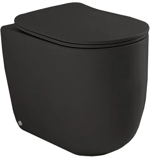 Унитаз приставной безободковый Kerasan Nolita Tornado черный матовый 531931