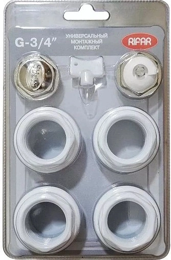 Комплект радиаторный универсальный ¾&quot; Rifar белый G34.01