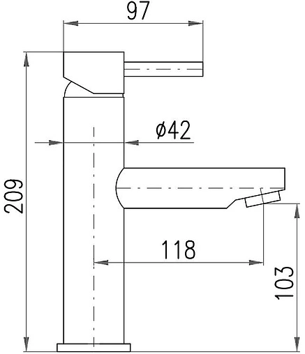 Смеситель для раковины Rav Slezak Seina чёрный матовый SE928.5CMAT
