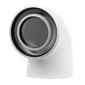 Колено для дымохода Ø 80/125мм ∠ 90° (PP) для конденсационных котлов Royal Thermo RTF20.089, 1