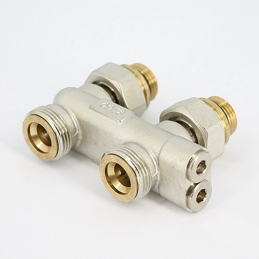 Узел нижнего подключения радиатора перекрестный прямой ¾&quot;ек x ¾&quot;нг (½&quot;н) Uni-Fitt 196N3011