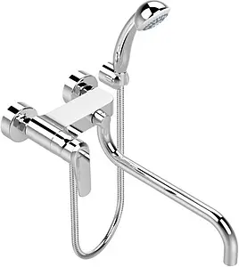 Смеситель для ванны с длинным изливом Vidima Balance хром BA268AA Смеситель для ванны с длинным изливом Vidima Balance хром BA268AA, 1