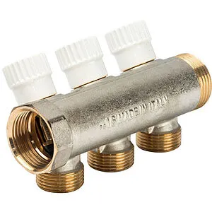 Коллектор запорно-балансировочный проходной 3 отвода ¾"в/н x ½"н Luxor CP 463 68512603 Коллектор запорно-балансировочный проходной 3 отвода ¾"в/н x ½"н Luxor CP 463 68512603, 1