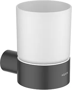 Стакан Aquatek Лира чёрный матовый AQ4404MB, 1