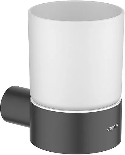 Стакан Aquatek Лира чёрный матовый AQ4404MB