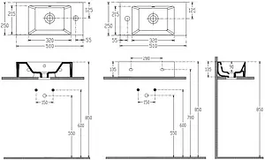 Тумба-умывальник подвесная ISVEA Pro 51 белый 21SFS011050I+10SF50051SV Тумба-умывальник подвесная ISVEA Pro 51 белый 21SFS011050I+10SF50051SV, 3