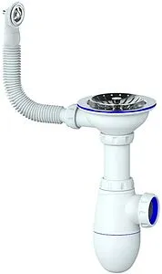 Сифон бутылочный для мойки с переливом Unicorn В411P Сифон бутылочный для мойки с переливом Unicorn В411P, 1