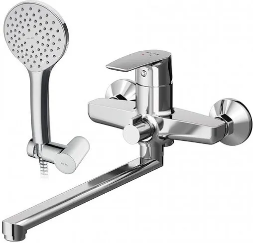 Смеситель для ванны с длинным изливом Am.Pm Gem хром F90A95000 Смеситель для ванны с длинным изливом Am.Pm Gem хром F90A95000