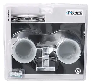 Стакан двойной Fixsen Metra хром FX-11107 Стакан двойной Fixsen Metra хром FX-11107, 2