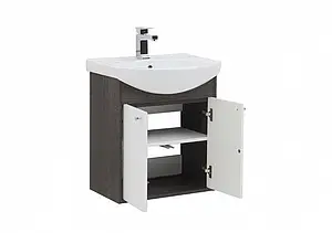 Тумба-умывальник Aquanet Грейс 60 дуб белый/дуб кантербери 00198372+00182641 Тумба-умывальник Aquanet Грейс 60 дуб белый/дуб кантербери 00198372+00182641, 4