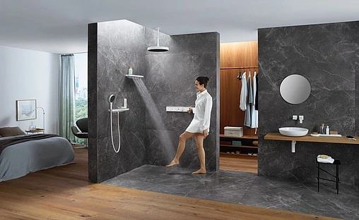 Плечевой душ с полкой Hansgrohe Rainfinity 500 1jet хром 26243000