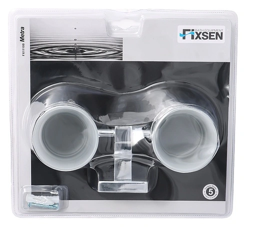 Стакан двойной Fixsen Metra хром FX-11107 Стакан двойной Fixsen Metra хром FX-11107