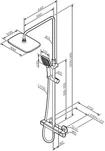 Душевая система с термостатом для душа Am.Pm Func хром F078F400 Душевая система с термостатом для душа Am.Pm Func хром F078F400, 2