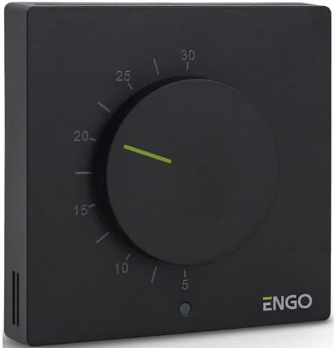 Проводной комнатный терморегулятор ENGO черный ESIMPLE-230B