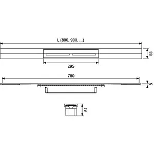 Профиль для душа 1200мм TECEdrainprofile сатин 671200, 2