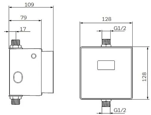 Автоматическое устройство смыва для писсуара Am.Pm хром матовый CUSEF7006