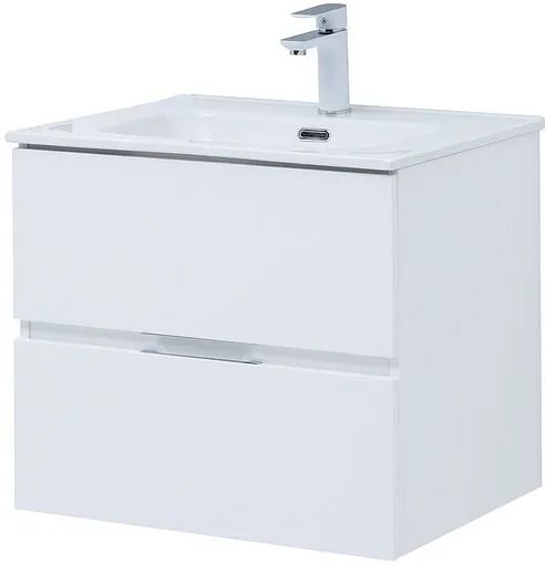 Тумба-умывальник подвесная Aquanet Алвита New 60 белый матовый 00277510+00254363