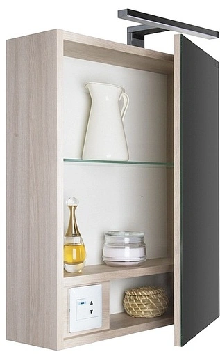 Шкаф-зеркало IDDIS Mirro 50 белый/дерево MIR5000i99