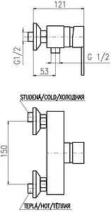 Смеситель для душа Rav Slezak Zambezi хром ZA081.5 Смеситель для душа Rav Slezak Zambezi хром ZA081.5, 2