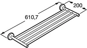 Полка для полотенец Roca Twin хром 816707001, 2