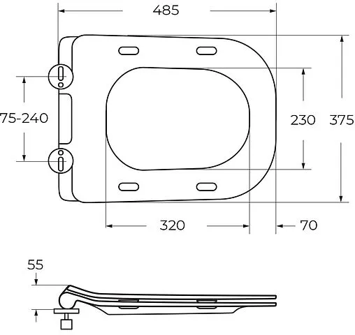 Крышка-сиденье для унитаза с микролифтом BelBagno Sela белый BB3201SC