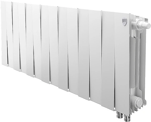 Радиатор биметаллический 14 секции нижнее правое подключение Royal Thermo PianoForte VD 300 Bianco Traffico RTPBTVDR30014
