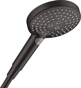 Лейка ручного душа Hansgrohe Raindance Select S 120 3jet PowderRain чёрный матовый 26014670 Лейка ручного душа Hansgrohe Raindance Select S 120 3jet PowderRain чёрный матовый 26014670, 1