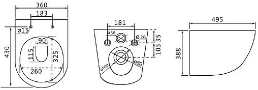Комплект 5 в 1 Lemark Peneda Expert+Bit+ Glazer White 100123433 с кнопкой Bit 9803007 хром матовый