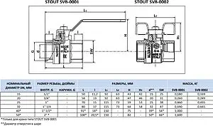 Кран шаровый 1¼"в x 1¼"в Stout SVB-0002-000032 Кран шаровый 1¼"в x 1¼"в Stout SVB-0002-000032, 2