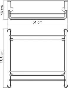 Полка Wasserkraft хром 2022 Полка Wasserkraft хром 2022, 3