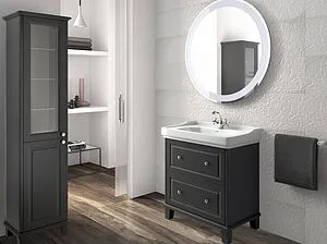 Шкаф-пенал напольный Roca Carmen 44 сатин серый 857137417 Шкаф-пенал напольный Roca Carmen 44 сатин серый 857137417, 3