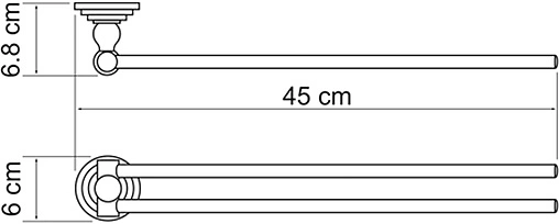 Полотенцедержатель Wasserkraft Isar темная бронза 7331