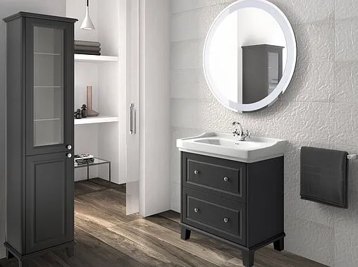 Шкаф-пенал напольный Roca Carmen 44 сатин серый 857137417