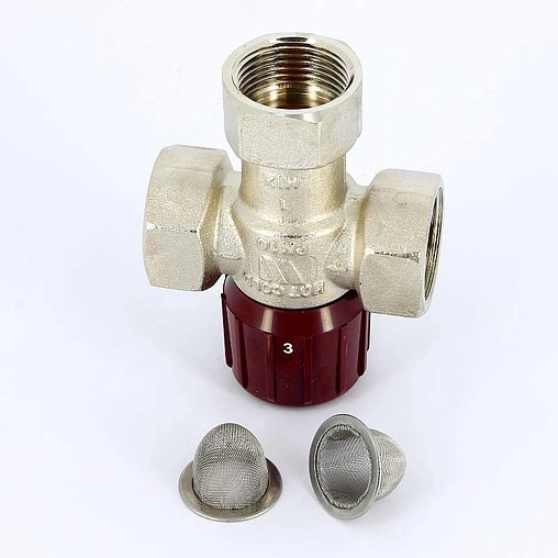 Трехходовой термостатический смесительный клапан 1&quot; +32...+50°С Kvs 2.1 WATTS Aquamix AM61C 10017423