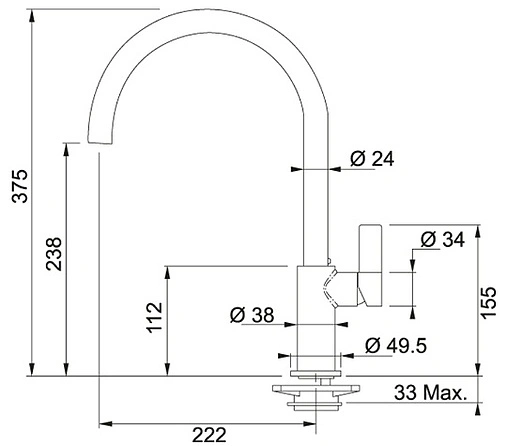 Смеситель для кухни Franke Ambient бежевый 115.0296.778
