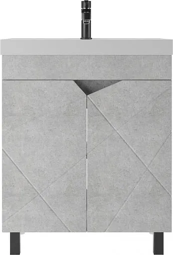 Тумба под умывальник напольный Домино Vector 70 метрополитан грей/бетон серый DV6613T