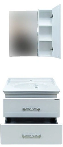 Тумба-умывальник подвесная Comforty Неаполь 80 белый 00004147564CF