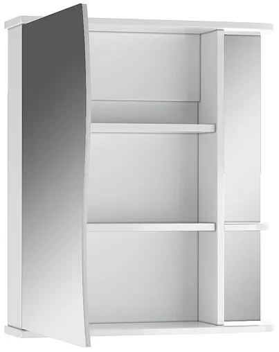 Шкаф-зеркало Айсберг Волна 1-60 L белый DA1034HZ