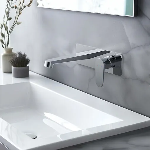 Смеситель для раковины из стены Aquatek Оберон хром AQ1213CR