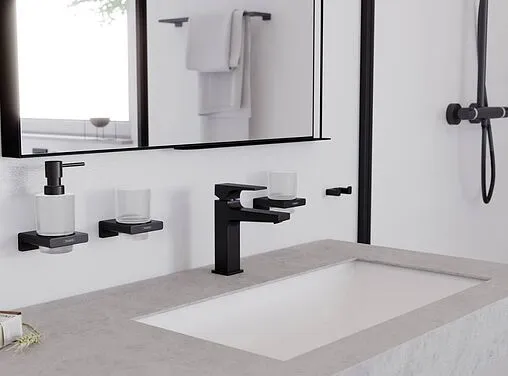 Дозатор для жидкого мыла Hansgrohe AddStoris чёрный матовый 41745670