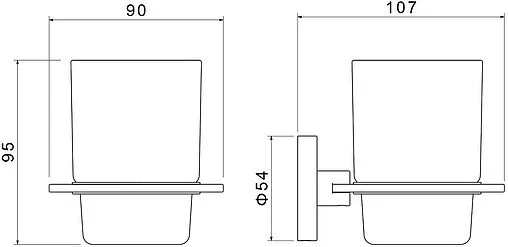 Стакан Aquatek Оберон хром AQ4204CR