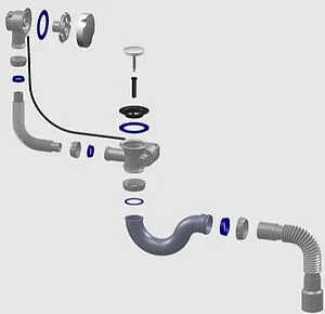 Слив-перелив для ванны Unicorn нержавеющая сталь S103 Слив-перелив для ванны Unicorn нержавеющая сталь S103, 2