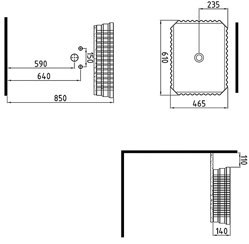 Раковина Bien Shine 61 белый SHLG06101FD0W3000