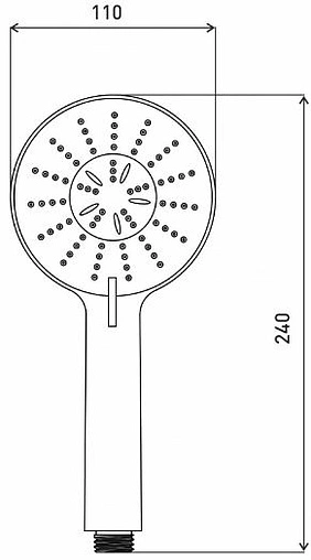 Лейка ручного душа Gross Aqua Delta хром GA1509
