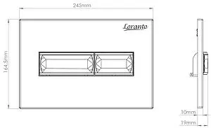 Клавиша смыва для унитаза Loranto Line 7322 хром глянцевый Клавиша смыва для унитаза Loranto Line 7322 хром глянцевый, 2